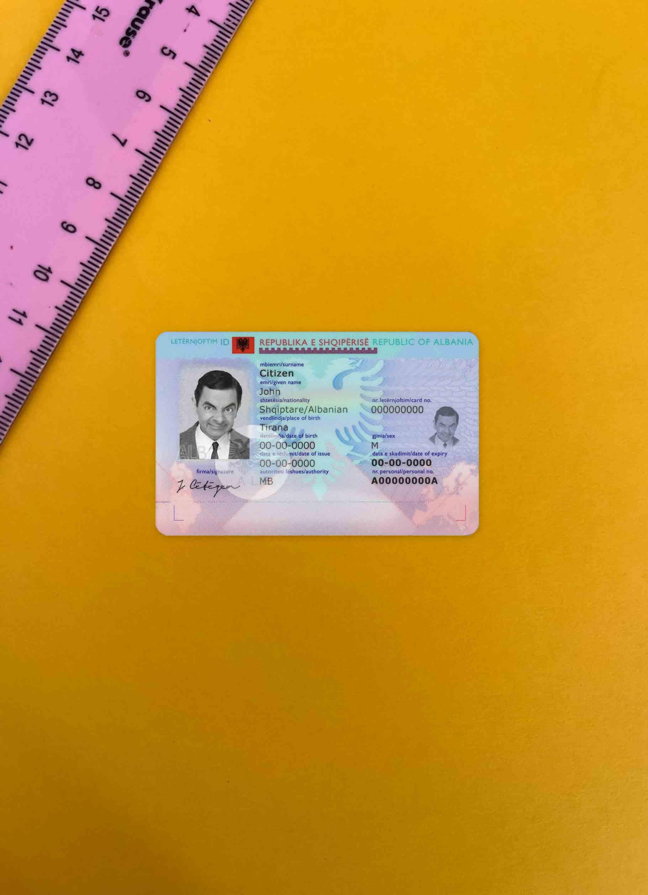 Albania ID photolook FRONT PSD template